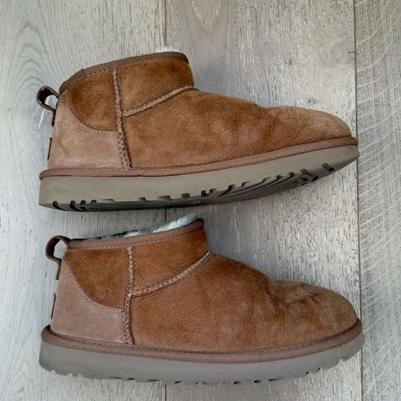 UGG Boots Classic Ultra Mini in Chestnut - Picture 10 of 14